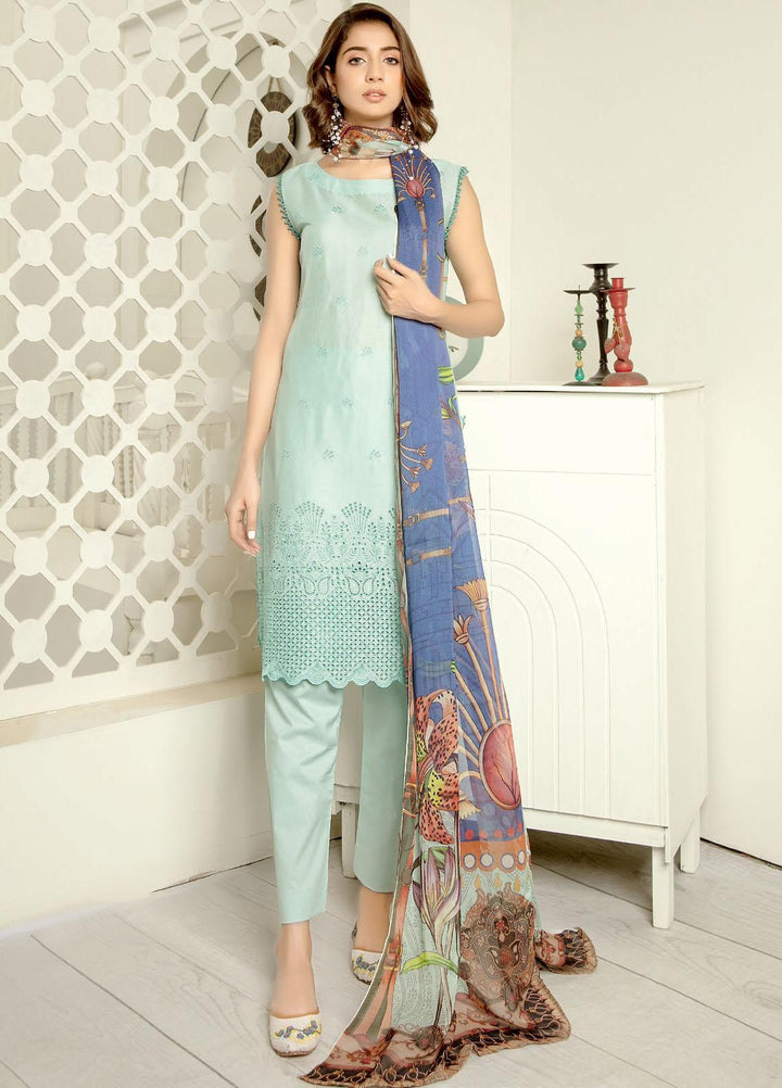 Aafreen By Riaz Arts Embroidered Lawn Suits Unstitched 3 Piece RA21-AF11 83 - Summer Collection