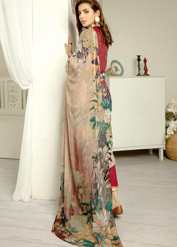 Aafreen By Riaz Arts Embroidered Lawn Suits Unstitched 3 Piece RA21-AF11 85 - Summer Collection