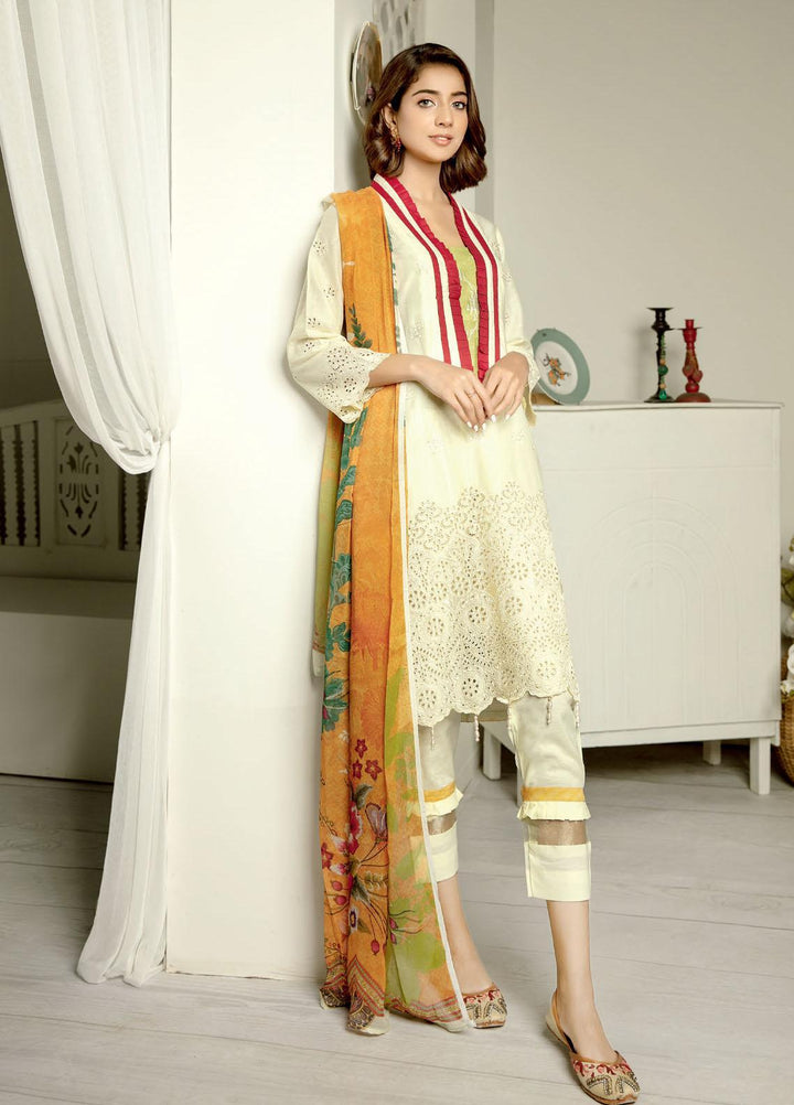 Aafreen By Riaz Arts Embroidered Lawn Suits Unstitched 3 Piece RA21-AF11 87 - Summer Collection