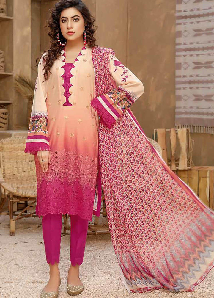 Aafreen by Riaz Arts Embroidered Lawn Suits Unstitched 3 Piece RA21AF 16 - Summer Collection