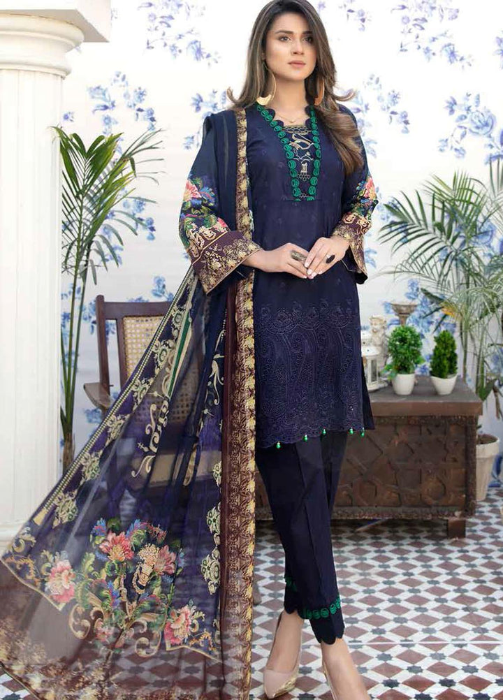 Aafreen by Riaz Arts Embroidered Lawn Suits Unstitched 3 Piece RA21AF-3 AF-21 - Summer Collection