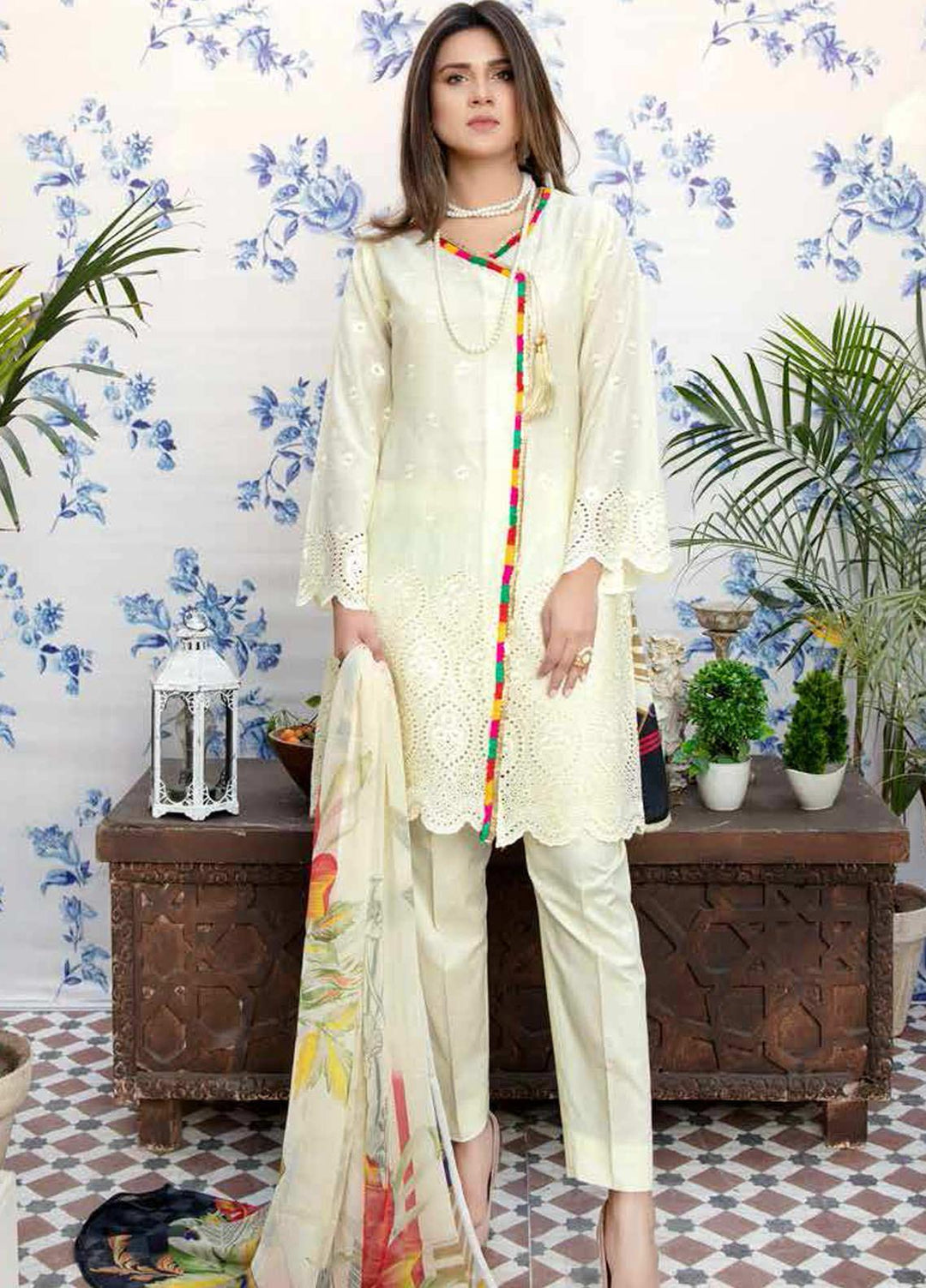 Aafreen by Riaz Arts Embroidered Lawn Suits Unstitched 3 Piece RA21AF-3 AF-23 - Summer Collection