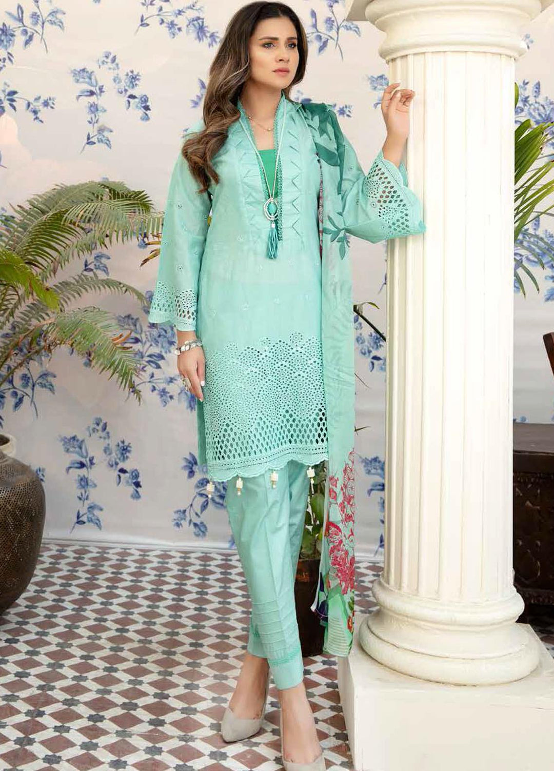 Aafreen by Riaz Arts Embroidered Lawn Suits Unstitched 3 Piece RA21AF-3 AF-29 - Summer Collection