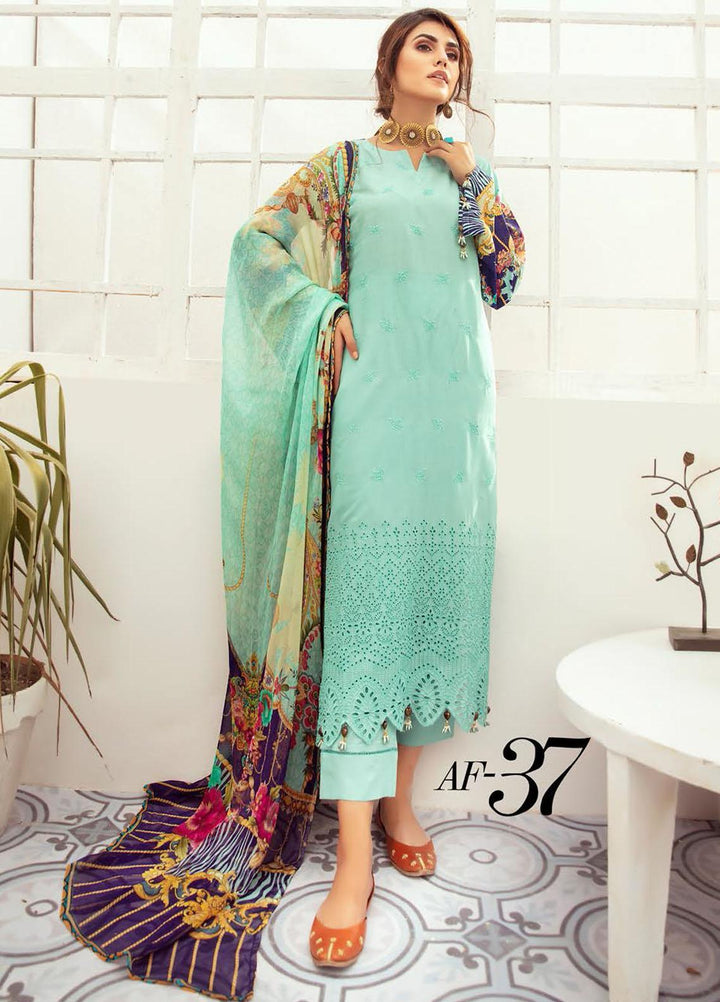 Aafreen By Riaz Arts Embroidered Lawn Suits Unstitched 3 Piece RA21-A6 37 - Summer Collection