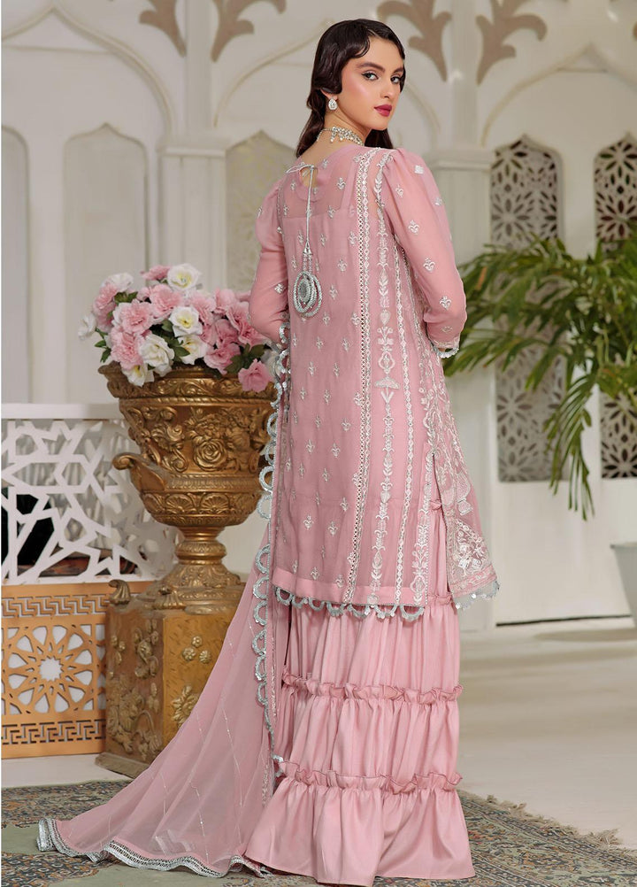 Aaina By Awwal Embroidered Chiffon Suits Unstitched 3 Piece AW23A D-03 Nuri - Luxury Collection