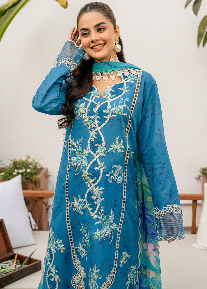 Aashiyana by Roheenaz Embroidered Lawn Suits Unstitched 3 Piece RN25AL RNZ-04 B Akifa - Summer Collection