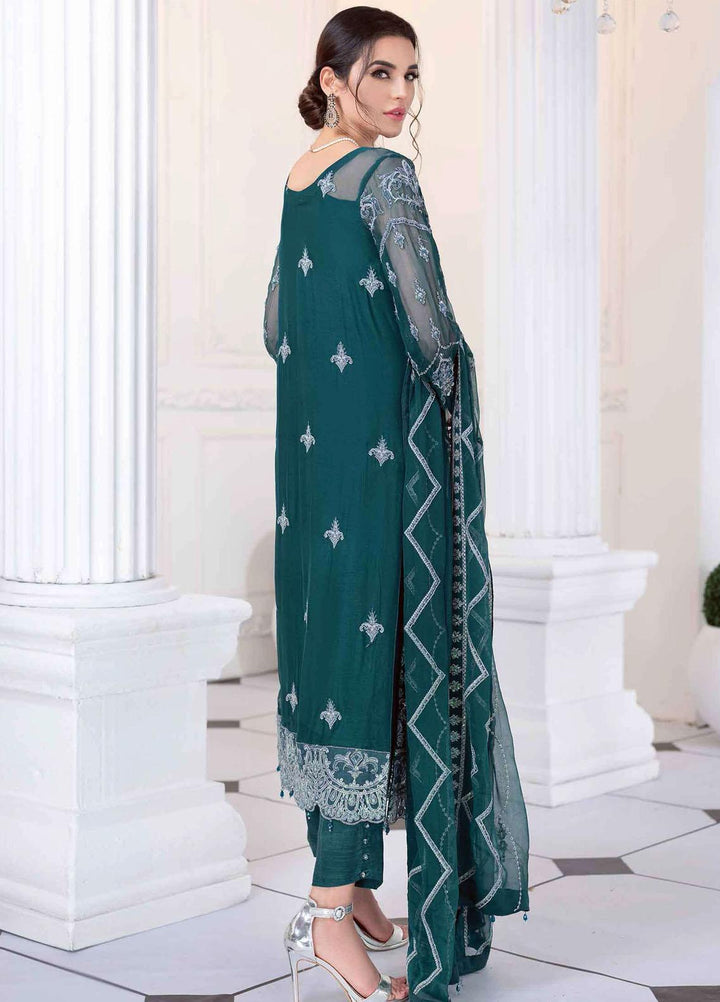 Aashna by Meeral Embroidered Chiffon Suits Unstitched 4 Piece MRL21A 06-DARIA - Luxury Collection