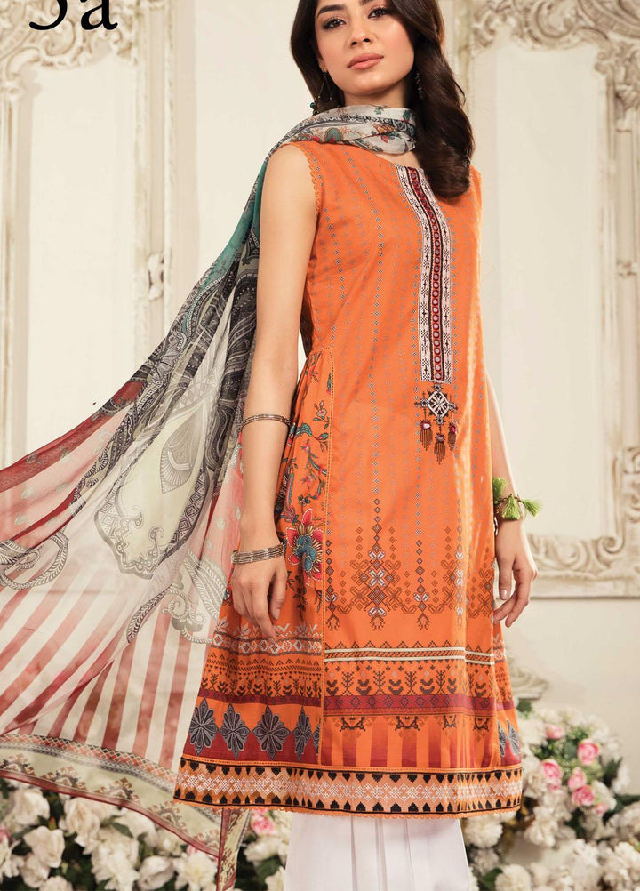 Aayra Embroidered Lawn Suits Unstitched 3 Piece AY21L 05A - Luxury Collection