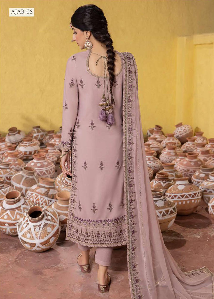 Abresham By Asim Jofa Embroidered Lawn Suits Unstitched 3 Piece AJ23AB AJAB-06 - Luxury Festive Collection