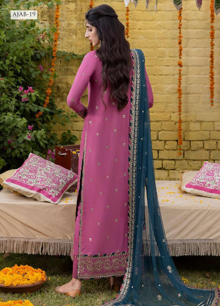 Abresham By Asim Jofa Embroidered Cotton Suits Unstitched 3 Piece AJ23AB AJAB-19 - Luxury Festive Collection