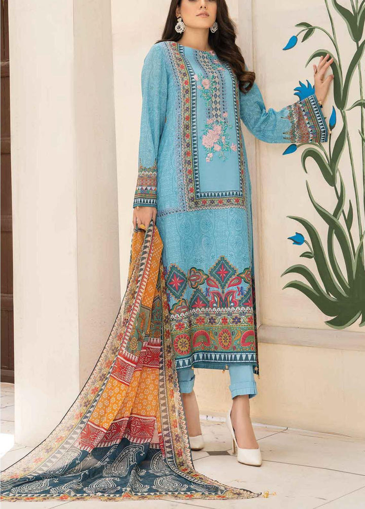 Abrish by Marwat Textiles Embroidered Lawn Suits Unstitched 3 Piece MW21A 10B - Summer Collection