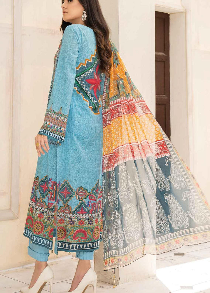 Abrish by Marwat Textiles Embroidered Lawn Suits Unstitched 3 Piece MW21A 10B - Summer Collection