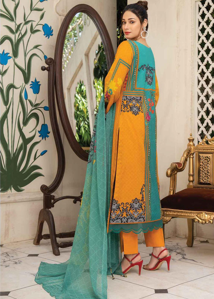 Abrish by Marwat Textiles Embroidered Lawn Suits Unstitched 3 Piece MW21A 1B - Summer Collection