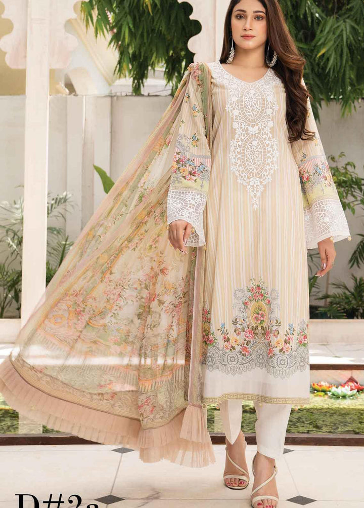Abrish by Marwat Textiles Embroidered Lawn Suits Unstitched 3 Piece MW21A 2A - Summer Collection