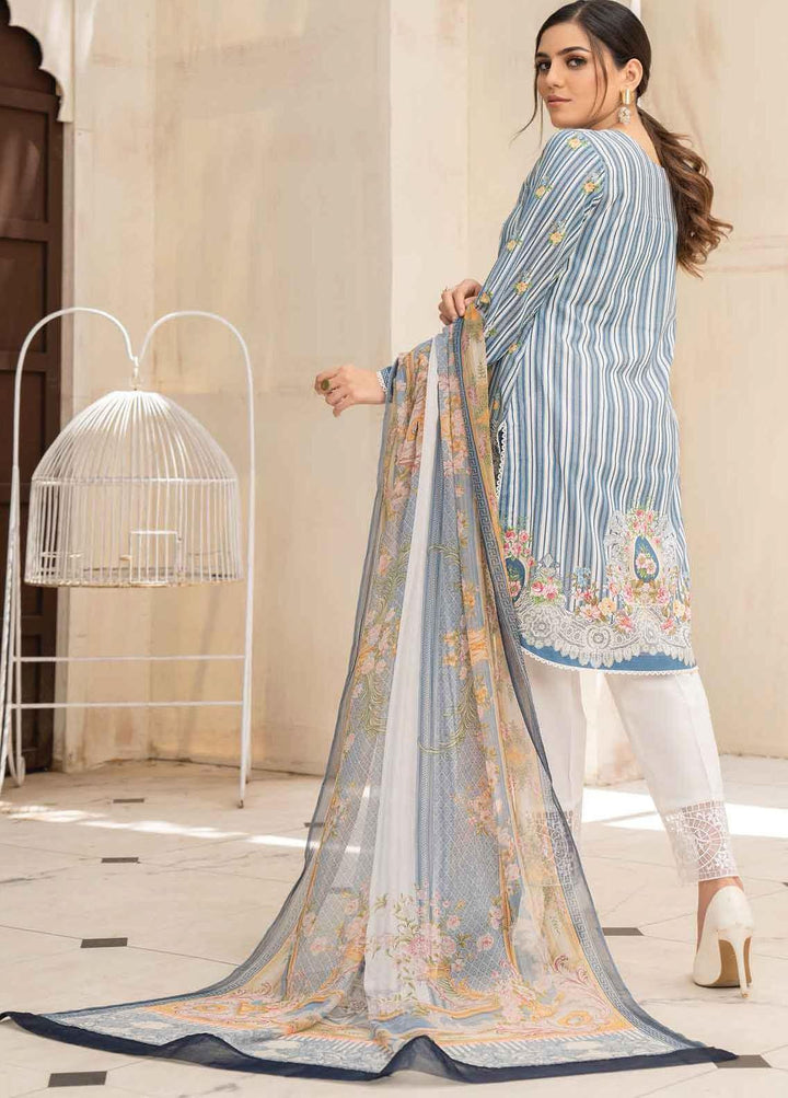 Abrish by Marwat Textiles Embroidered Lawn Suits Unstitched 3 Piece MW21A 2B - Summer Collection