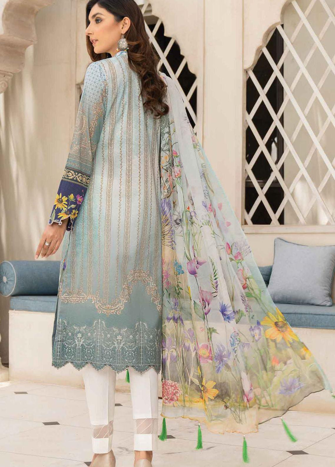 Abrish by Marwat Textiles Embroidered Lawn Suits Unstitched 3 Piece MW21A 4A - Summer Collection