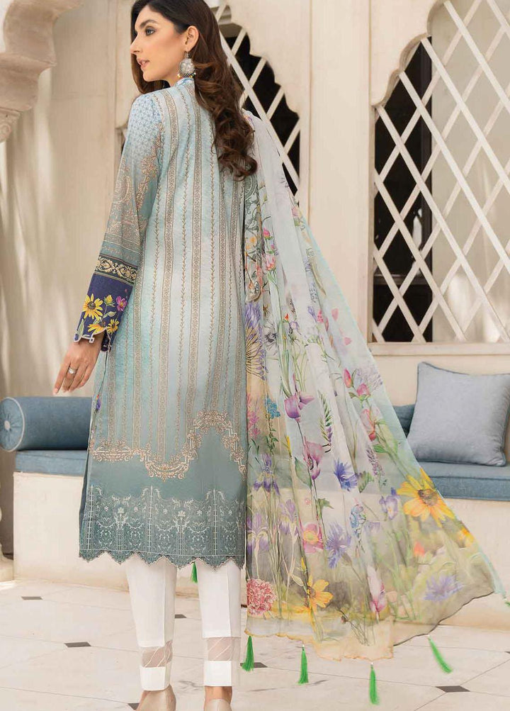 Abrish by Marwat Textiles Embroidered Lawn Suits Unstitched 3 Piece MW21A 4A - Summer Collection
