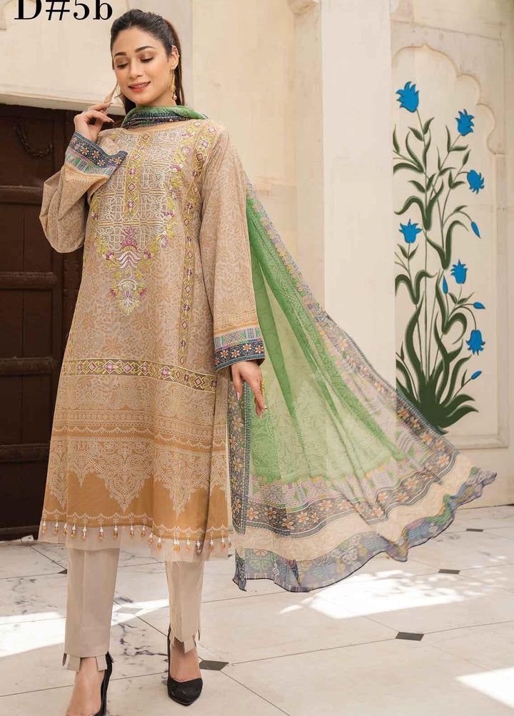 Abrish by Marwat Textiles Embroidered Lawn Suits Unstitched 3 Piece MW21A 5B - Summer Collection