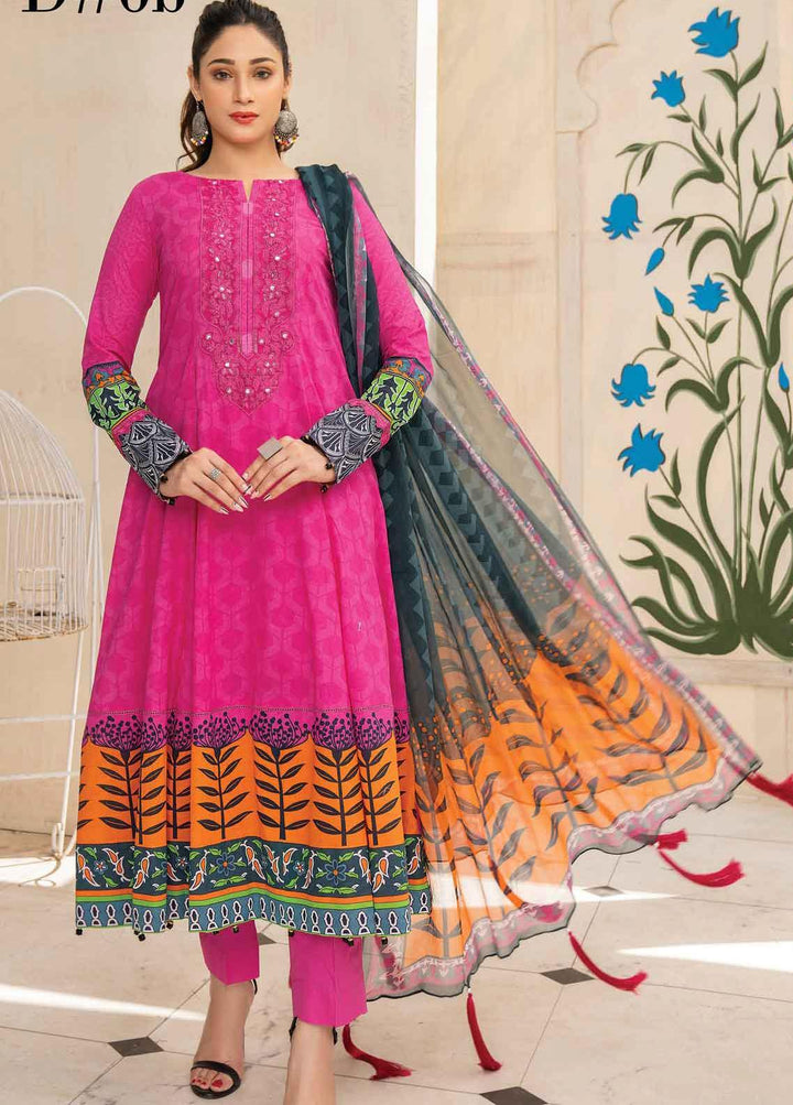 Abrish by Marwat Textiles Embroidered Lawn Suits Unstitched 3 Piece MW21A 6B - Summer Collection