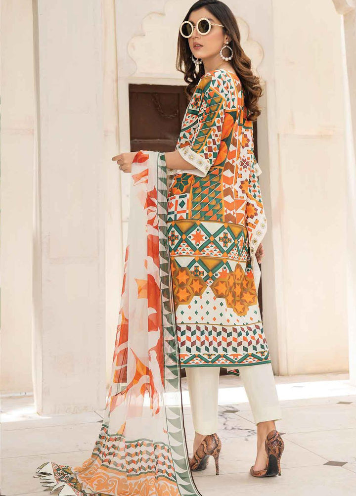 Abrish by Marwat Textiles Embroidered Lawn Suits Unstitched 3 Piece MW21A 9A - Summer Collection