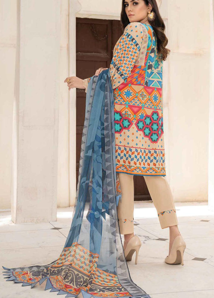 Abrish by Marwat Textiles Embroidered Lawn Suits Unstitched 3 Piece MW21A 9B - Summer Collection