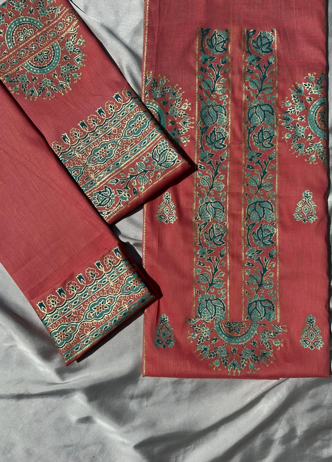 Adaa By Mahnoor Printed Cotton Lawn Suits Unstitched 2 Piece Coral Ayleen - Summer Collection