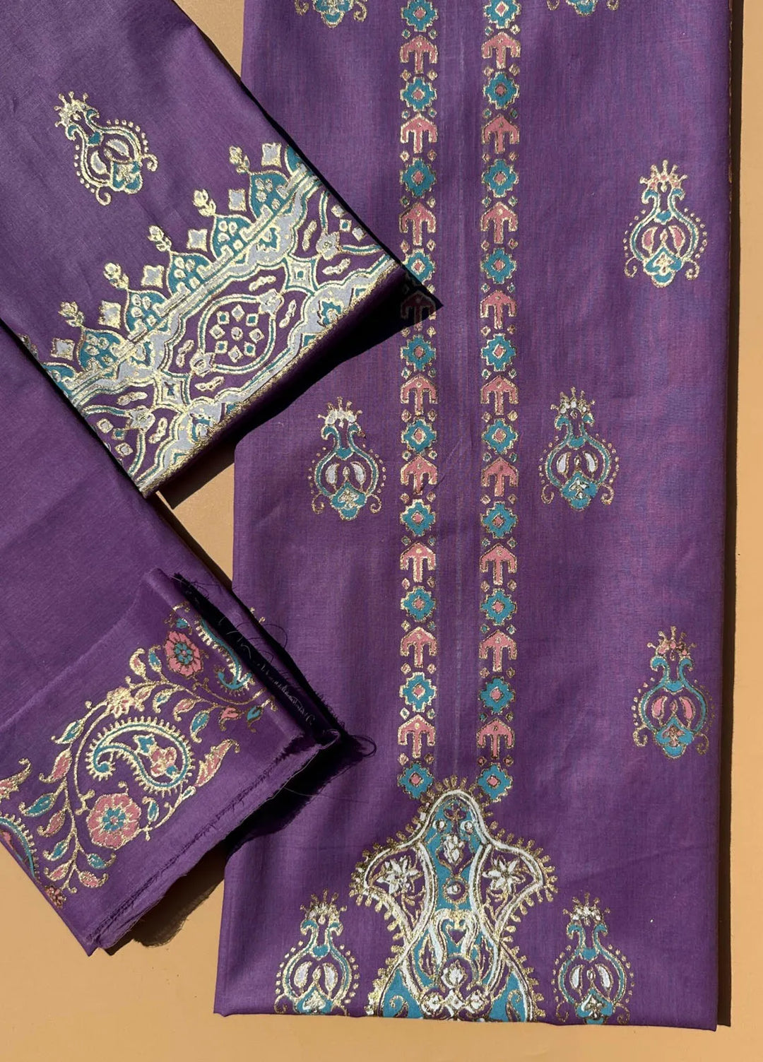 Adaa By Mahnoor Printed Cotton Lawn Suits Unstitched 2 Piece Lilac - Summer Collection