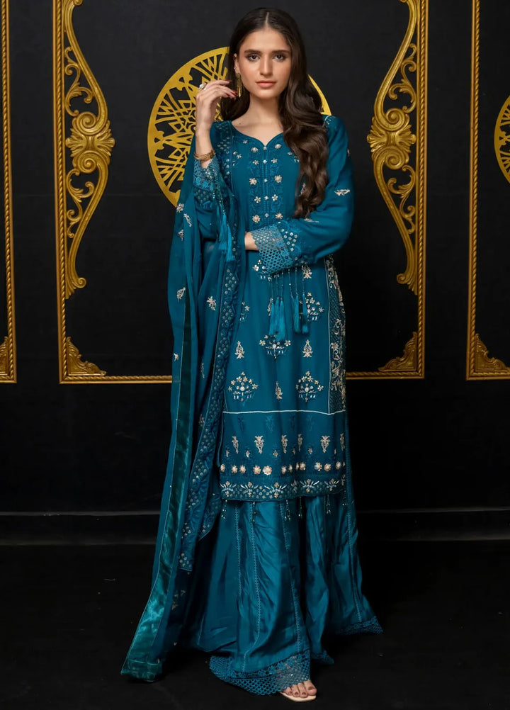 Adam Couture Pret Embroidered Chiffon 3 Piece Suit Batool