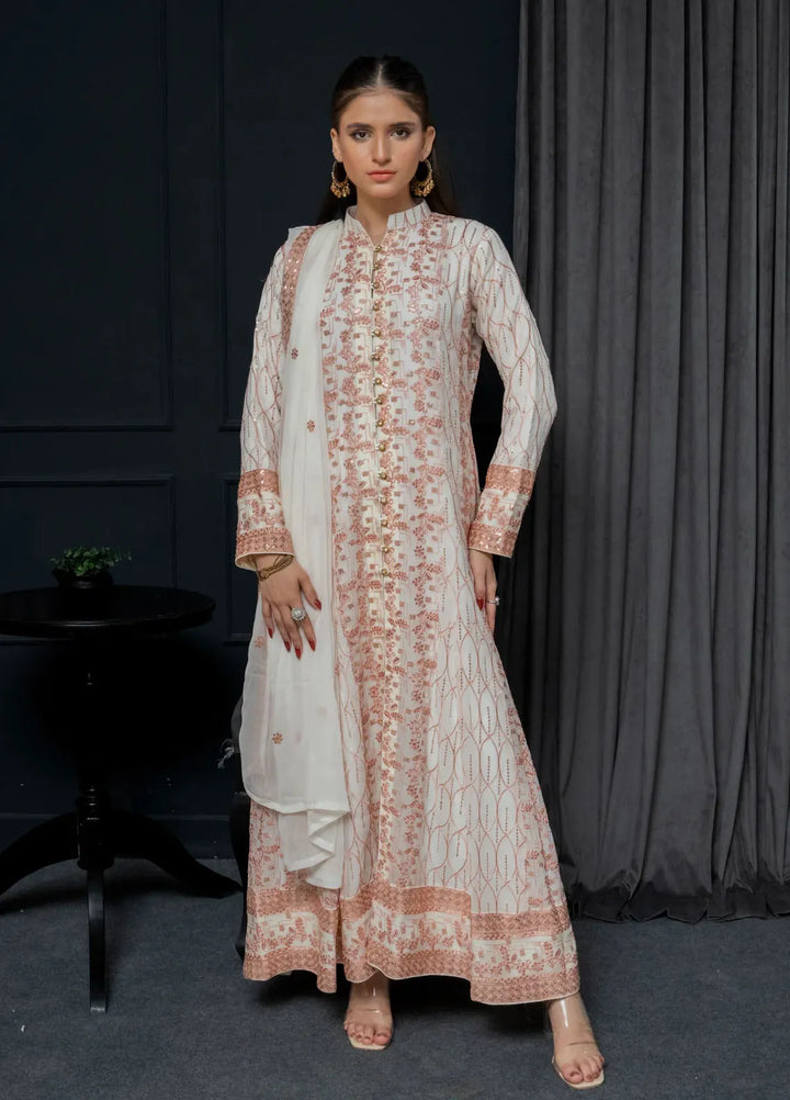 Adam Couture Pret Embroidered Chiffon 3 Piece Suit Muskan