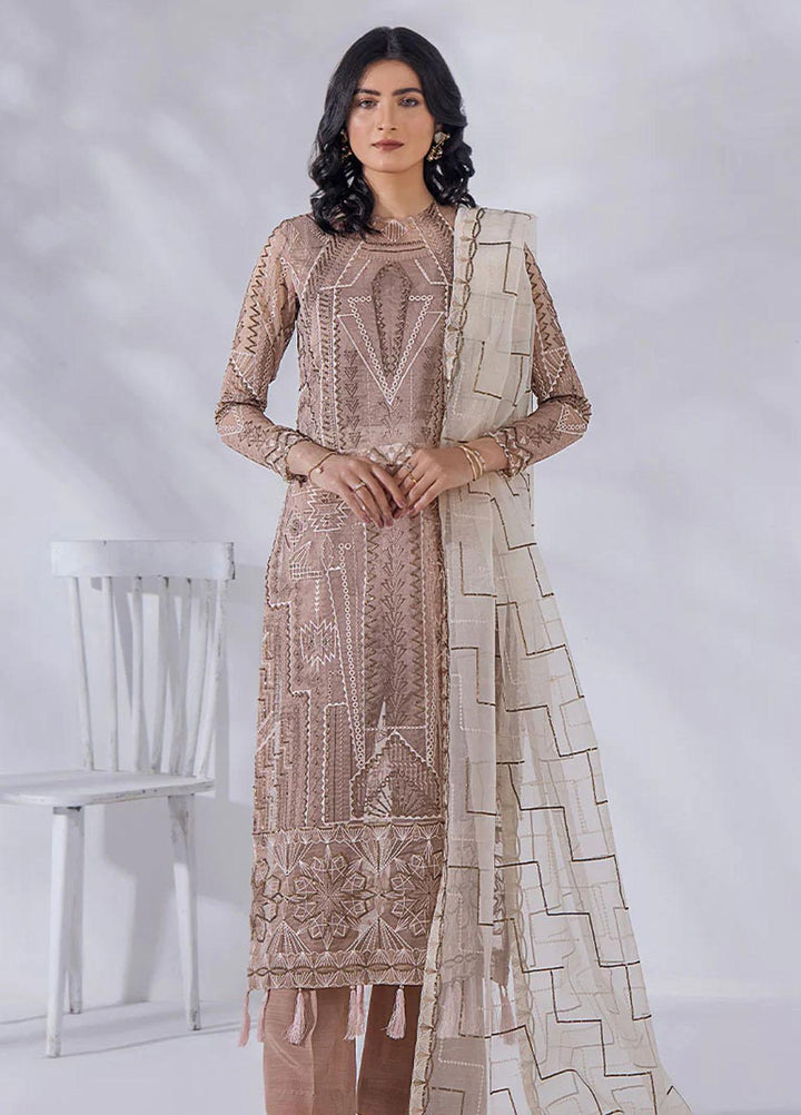 Afreen By Malook Embroidered Organza Suits Unstitched 4 Piece MLK23AF Elise - Festive Collection