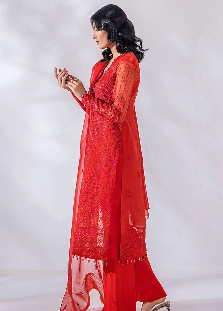 Afreen By Malook Embroidered Organza Suits Unstitched 4 Piece MLK23AF Samara - Festive Collection