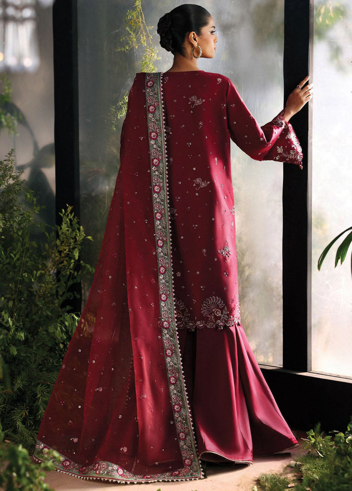 Afrozeh Embroidered Chiffon Suits Unstitched 3 Piece AF25LF D-09 Yalira - Formals Collection