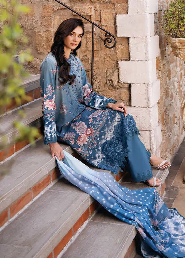 Afrozeh Embroidered Lawn Suit Unstitched 3 Piece AF25DH D-01 Seraphina A - Summer Collection