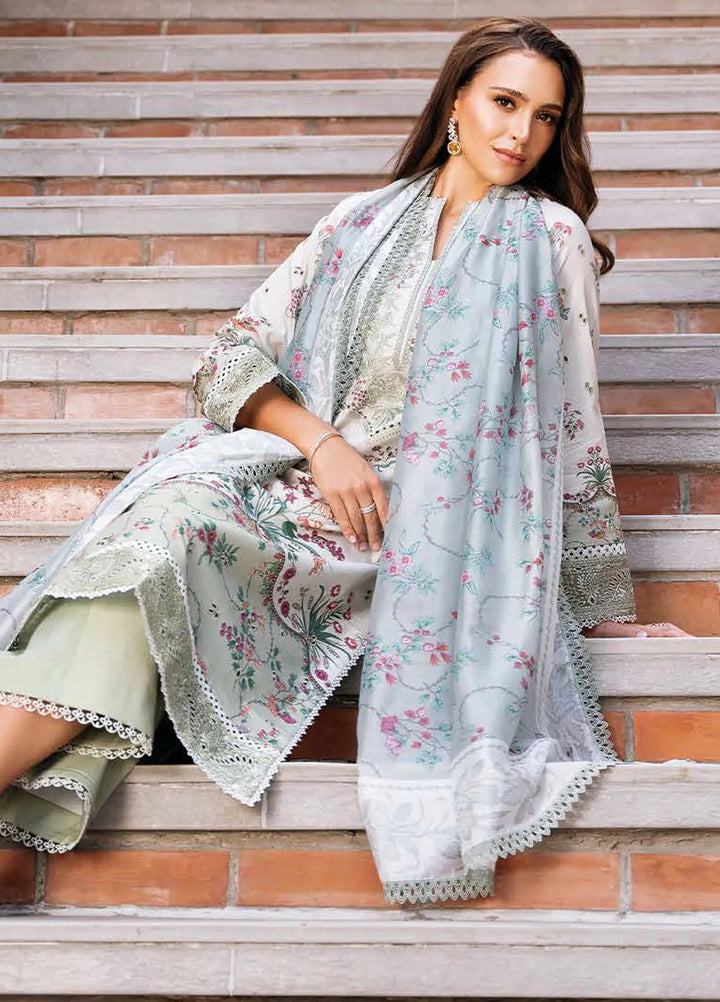Afrozeh Embroidered Lawn Suit Unstitched 3 Piece AF25DH D-05 Rosheen A - Summer Collection