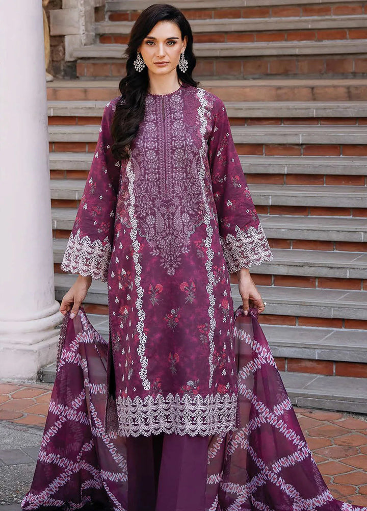 Afrozeh Embroidered Lawn Suit Unstitched 3 Piece AF25DH D-06 Anisa A - Summer Collection