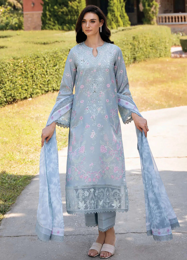 Afrozeh Embroidered Lawn Suit Unstitched 3 Piece AF25DH D-09 Maelis A - Summer Collection