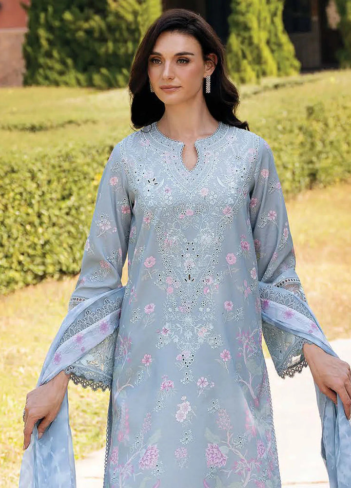 Afrozeh Embroidered Lawn Suit Unstitched 3 Piece AF25DH D-09 Maelis A - Summer Collection