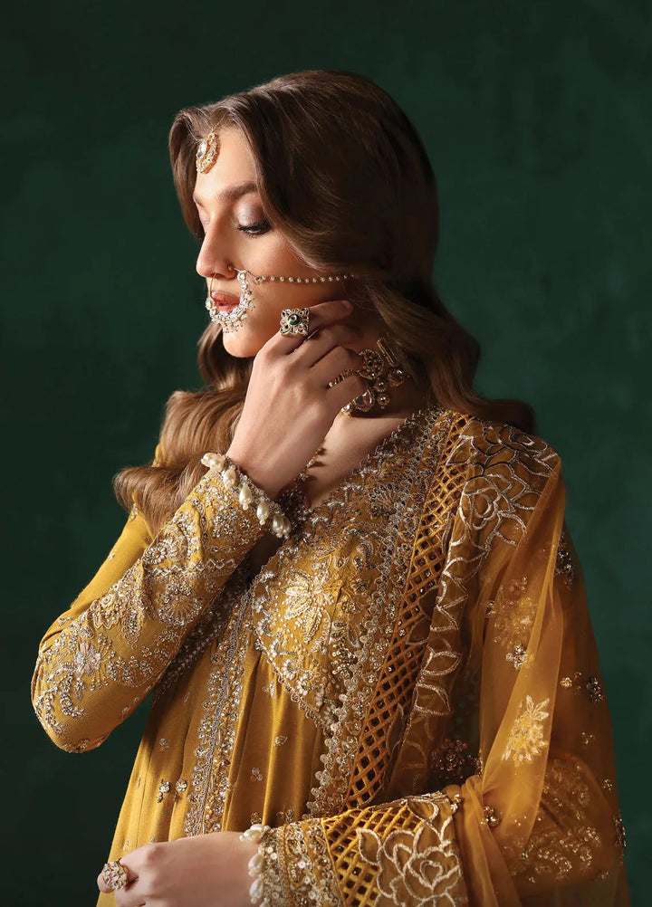Afrozeh Embroidered Silk Suits Unstitched 3 Piece AF25DS D-02 Jahanbano - Formals Collection