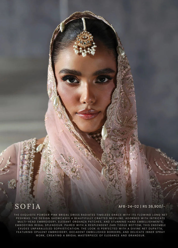 Afrozeh Embroidered Suits Unstitched 3 Piece D-02 Sofia - Bridal Collection