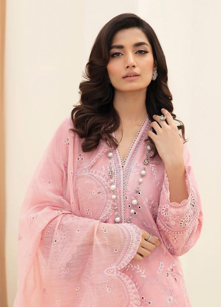 Afrozeh Embroidered Lawn Suits Unstitched 3 Piece AF23FC AL-23-V3-02 Peony - Festive Collection