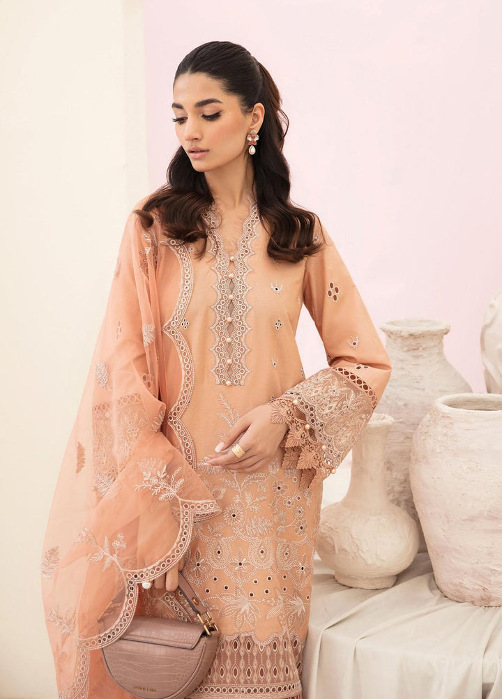 Afrozeh Embroidered Lawn Suits Unstitched 3 Piece AF23FC AL-23-V3-06 Hazel - Festive Collection