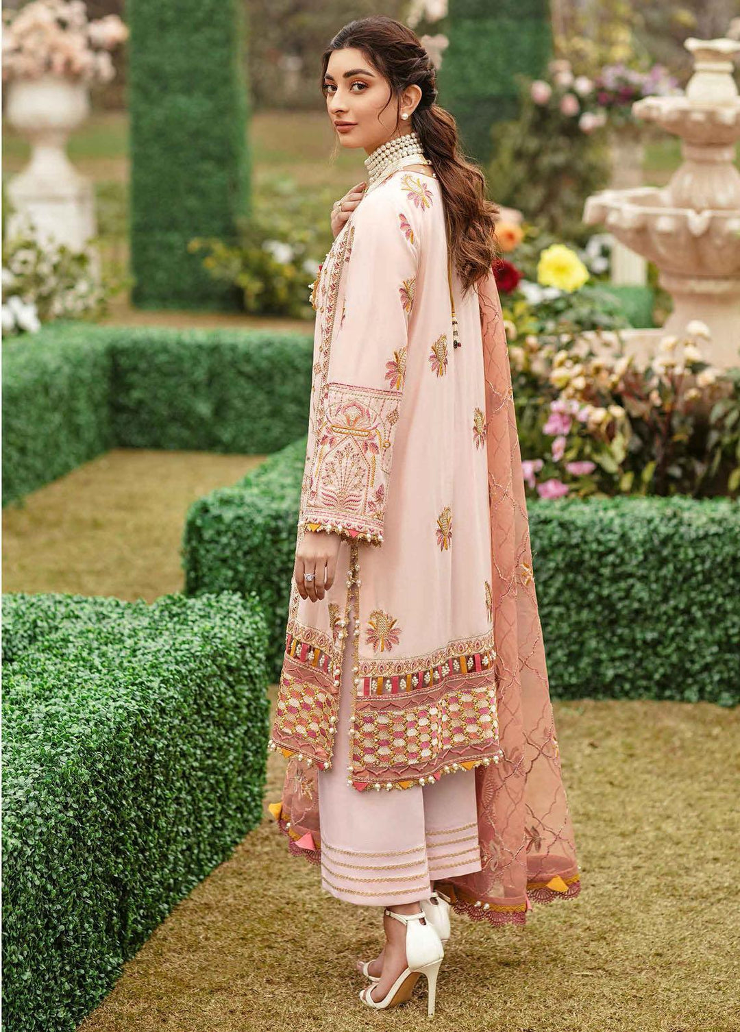 Garden of Eve by Afrozeh Embroidered Lawn Suits Unstitched 3 Piece AF22GL Sophea - Summer Collection