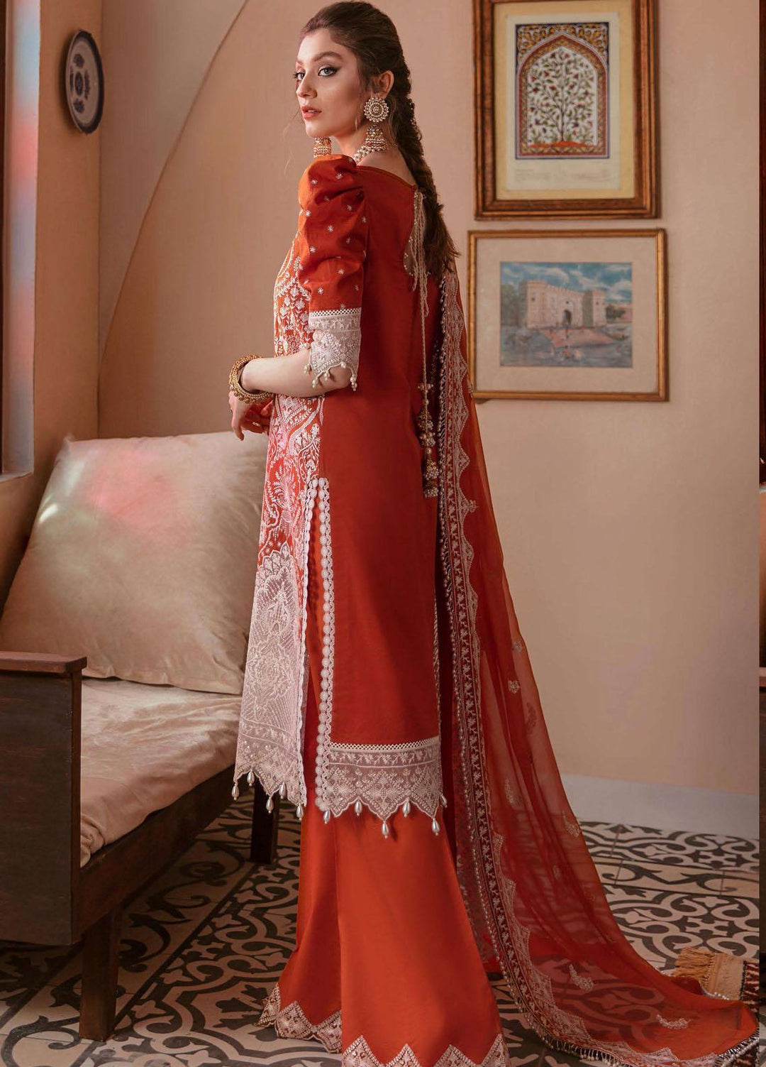 Gul Bahar By Afrozeh Embroidered Lawn Suits Unstitched 3 Piece AF21GB 05 Gulab - Festive Collection