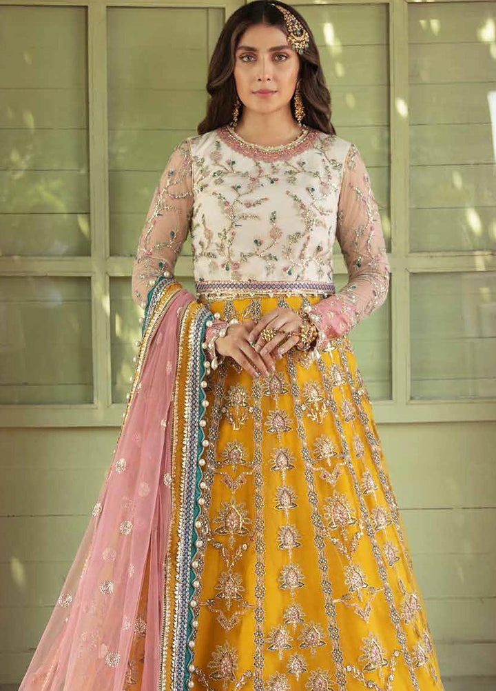 Afrozeh Embroidered Net Suits Unstitched 3 Piece AF21HW PAREESHA - Formals Wedding  Collection