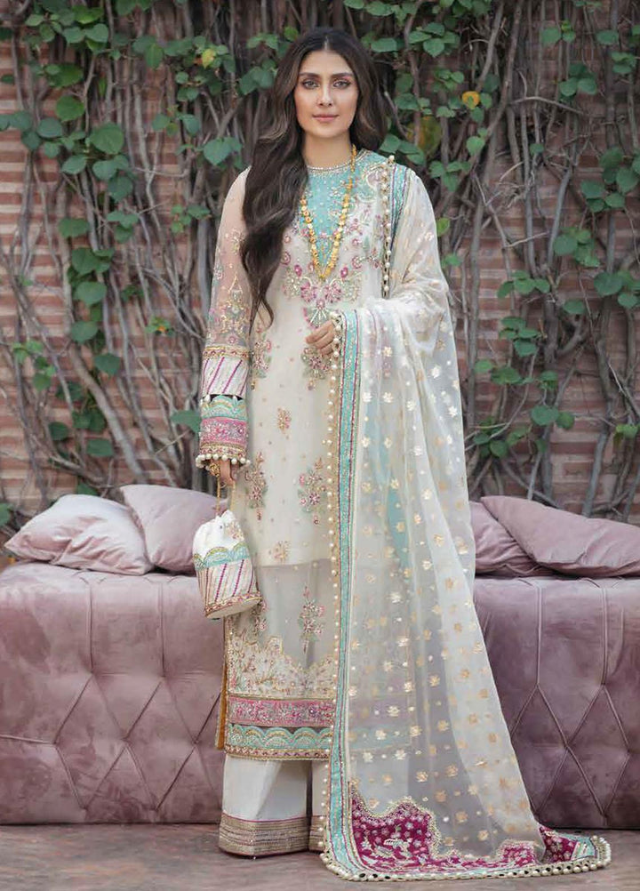 Afrozeh Embroidered Net Suits Unstitched 3 Piece AF21HW RUHAY - Formals Wedding  Collection