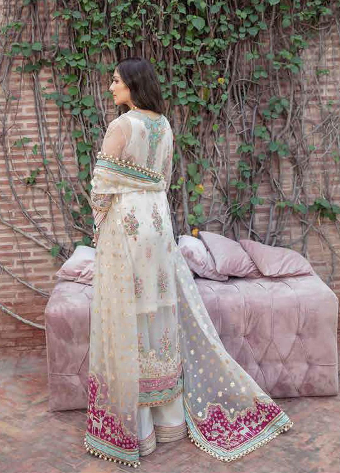 Afrozeh Embroidered Net Suits Unstitched 3 Piece AF21HW RUHAY - Formals Wedding  Collection