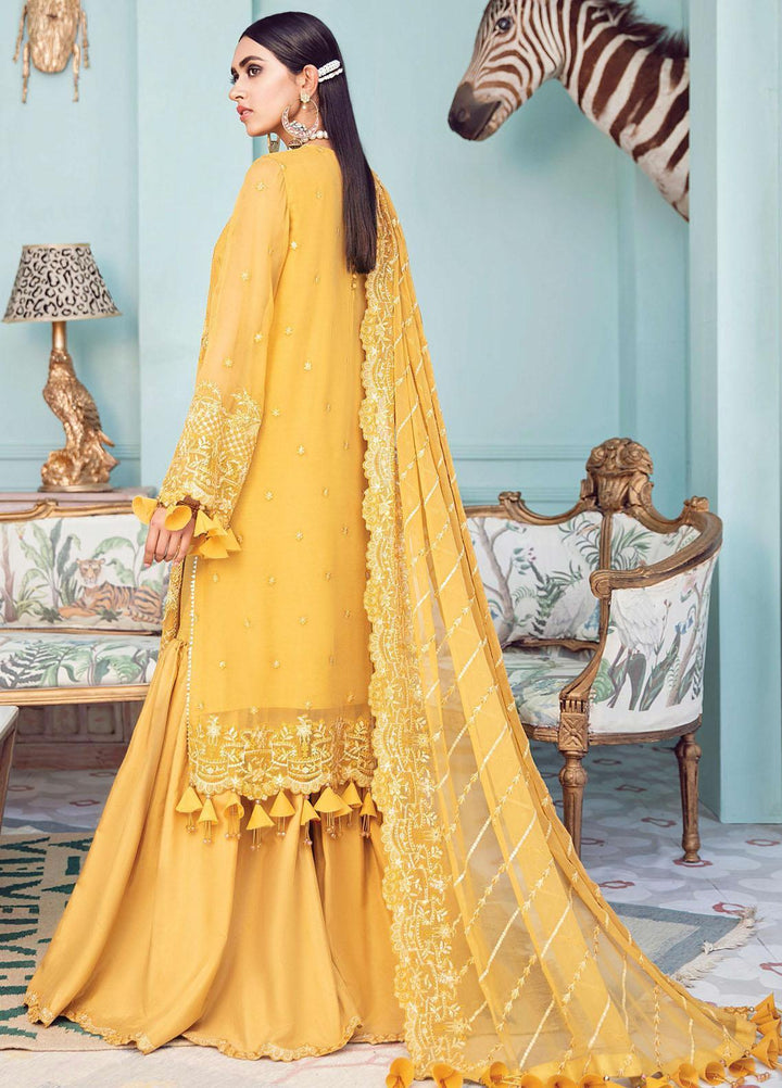 Afrozeh Embroidered Chiffon Suits Unstitched 3 Piece AF21LF 01-ABLAZE - Summer Collection
