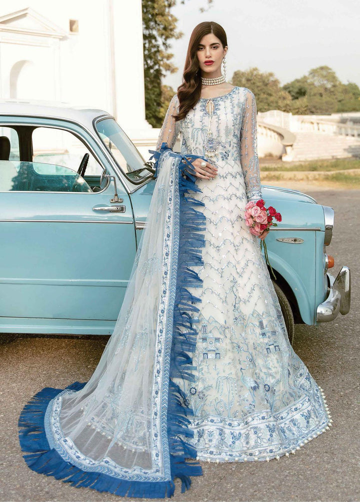 La Fuchsia By Afrozeh Embroidered Chiffon Suits Unstitched 2 Piece AF22LF Celestial Dream - Luxury Collection