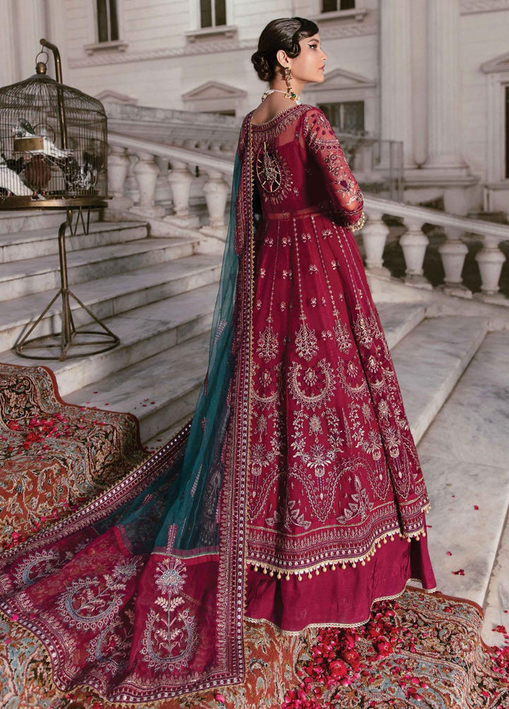 La Fuchsia By Afrozeh Embroidered Chiffon Suits Unstitched 3 Piece AF22LF Majestic Reine - Luxury Collection