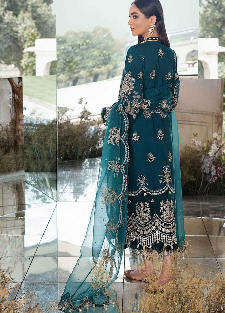 Afrozeh Embroidered Lawn Suits Unstitched 3 Piece AF21L 10 Cobalt Sky - Luxury Collection